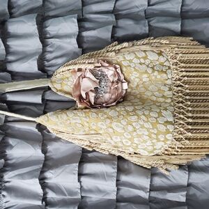 Keep It Gypsy Gold Textured Shoulder Bag with Elegant Swarovski Crystals